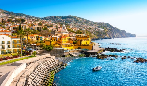 Funchal and Fuerte de Madeira on the Madeira Island in Portugal