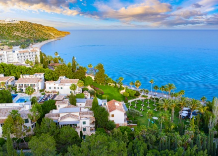 View of a resort on the coast of Cyprus