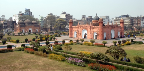 Sprawling view of Lalbagh Fort in Dhaka Bangladesh