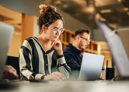 HR manager researching the global AI talent shortage